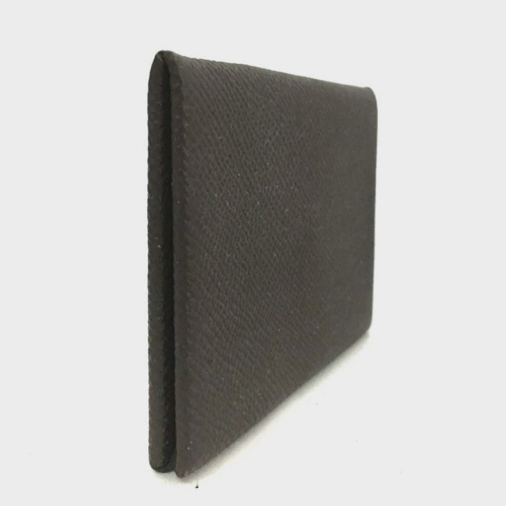 ❌SOLD❌ Hermes Dark Brown Epsom Leather Calvi Card Case - Picture 2 of 6